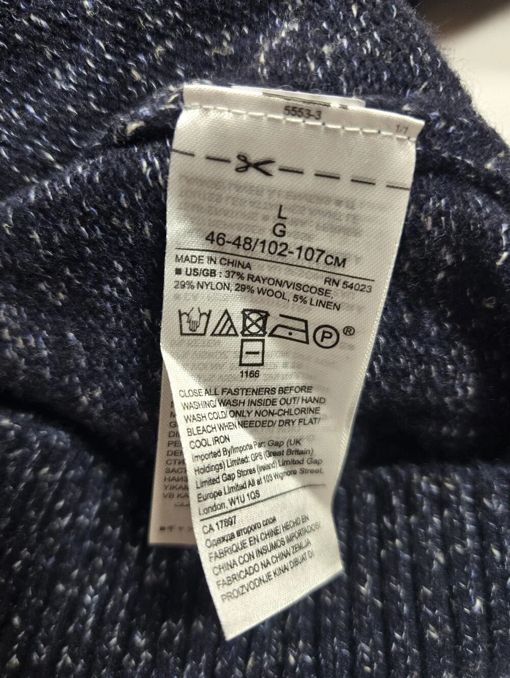 Men's Banana Republic Sweater Zip Up Hoodie Size Large